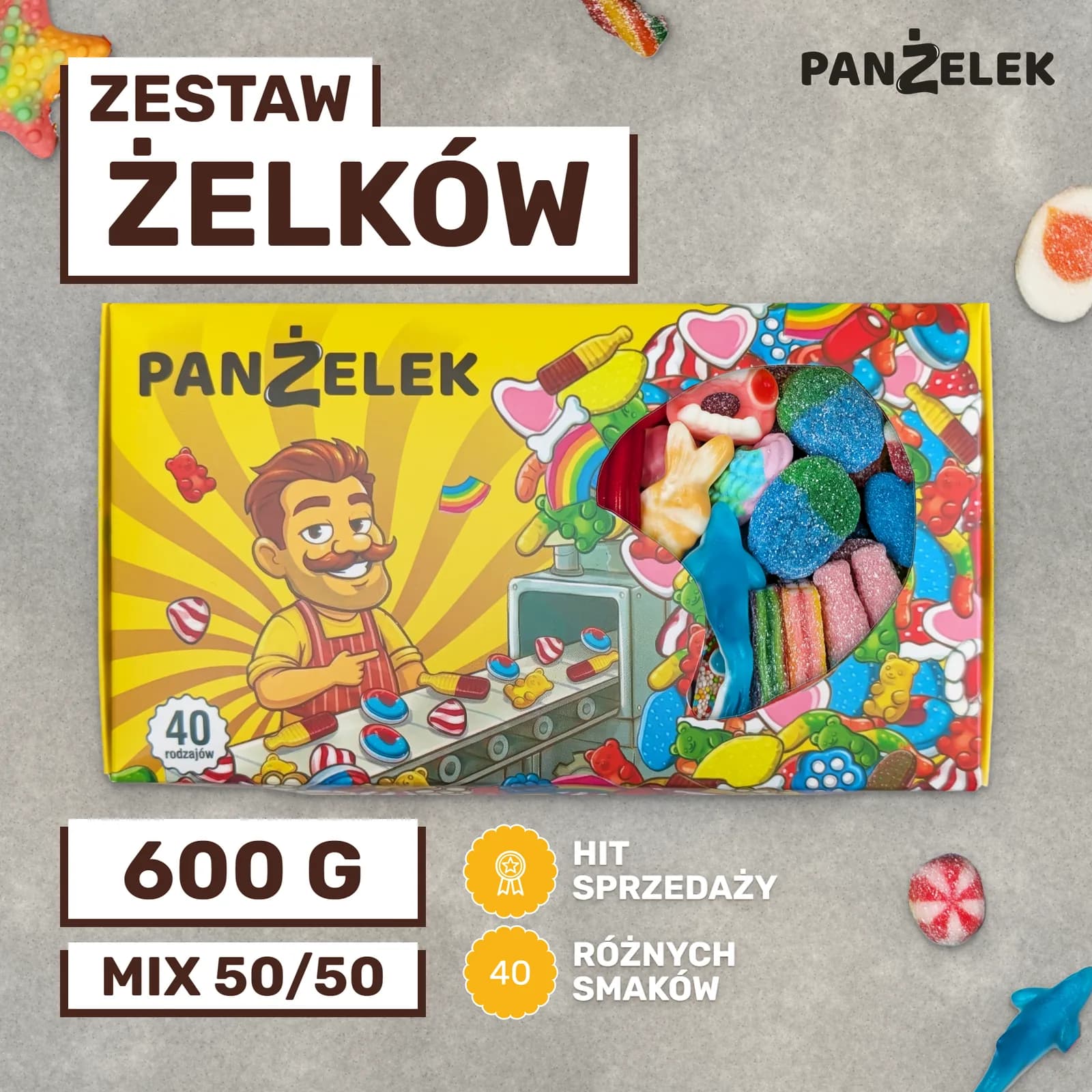 Żelkowy Box — 40 rodzajów żelków